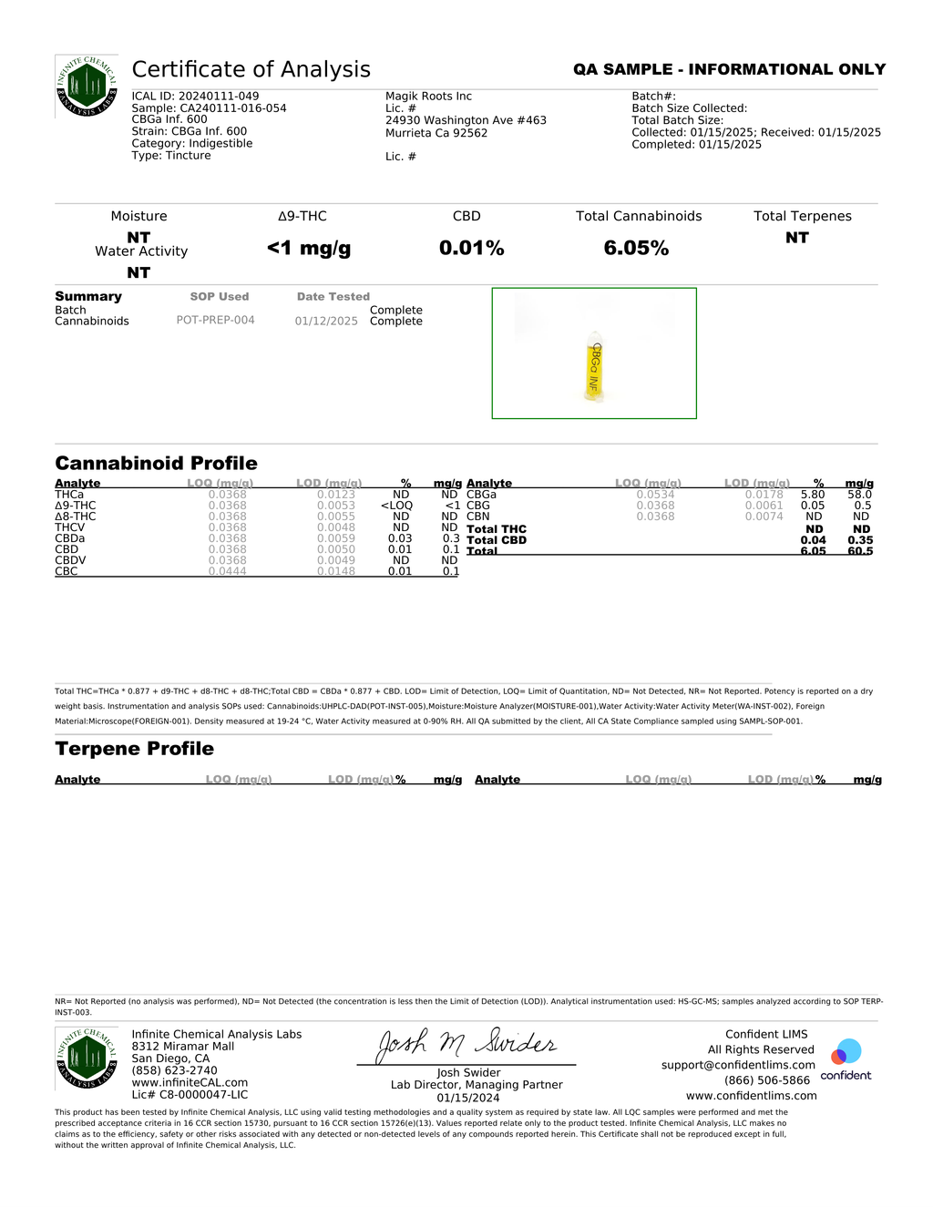 Organic CBD Oil Tincture 600mg