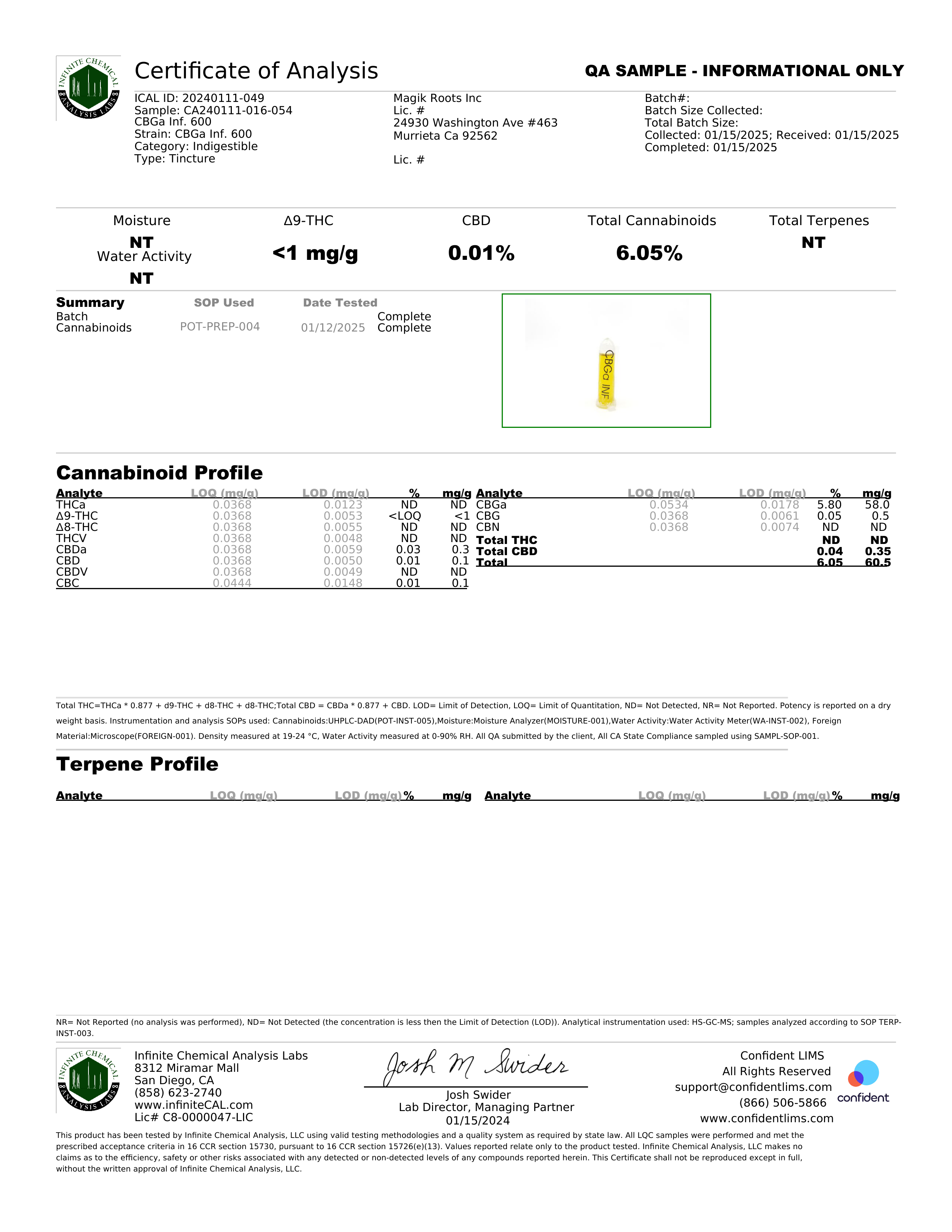 Organic CBD Oil Tincture 600mg