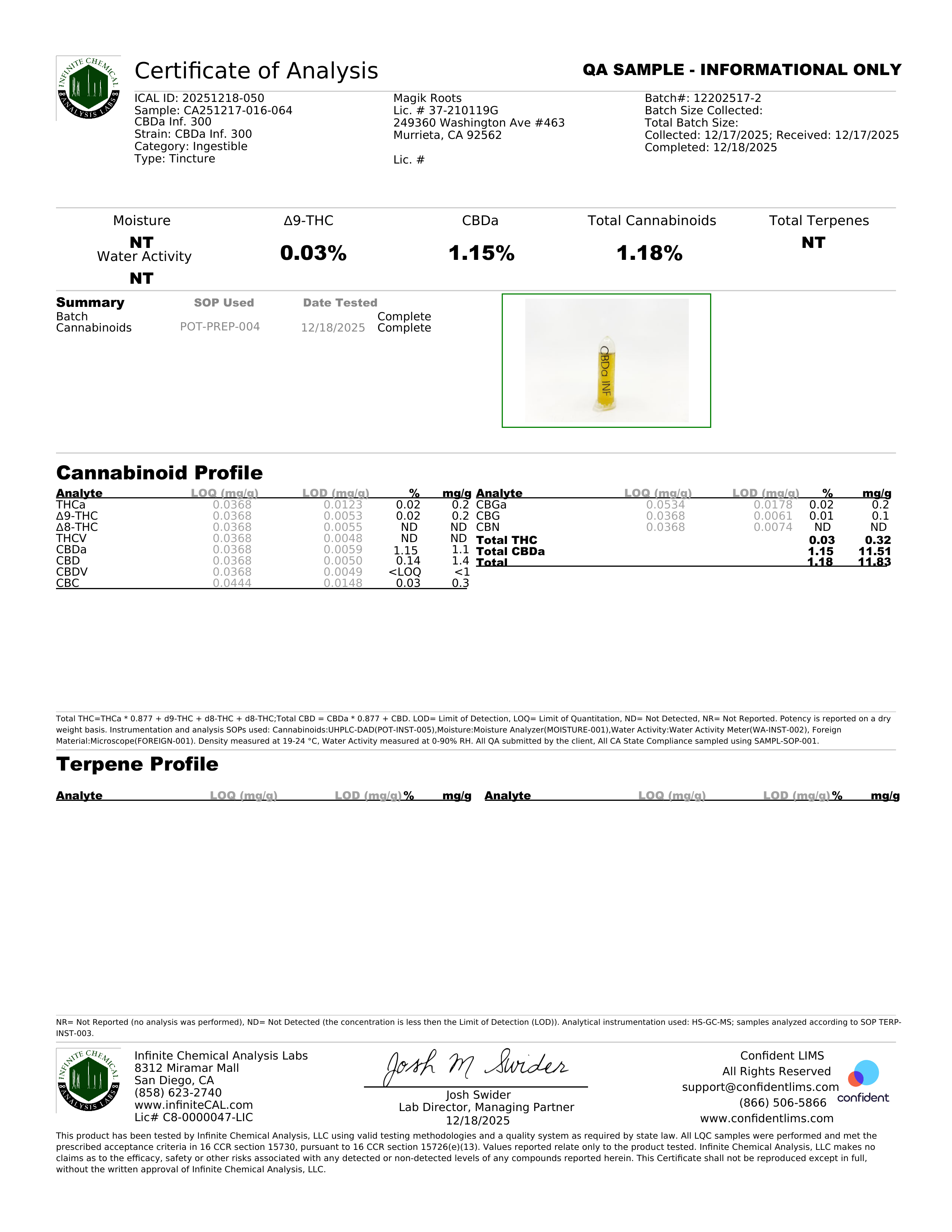 Organic CBD Oil Tincture 300mg
