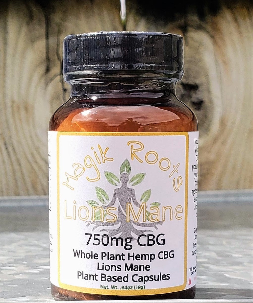 Lions Mane - Traditional Hemp CBG Blended Vegan Capsules